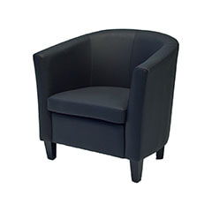 Sofia Club Chair - Black F-CC102-BL