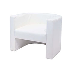 German Club Chair - White ​F-CC104-WH