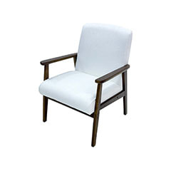 Willard Club Chair - White  F-CC113-WH