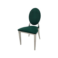 Silver Dior Chair - Emerald Green ​F-CH132-EG