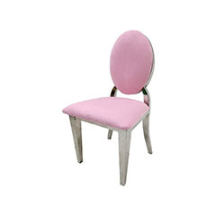 Kids Silver Dior Chair - Light Pink ​F-KC132-LP